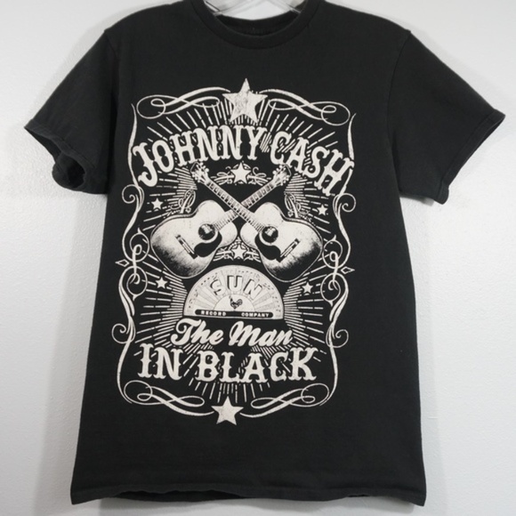 Sun Records Other - Johnny Cash Man In Black Band Tee Size Small